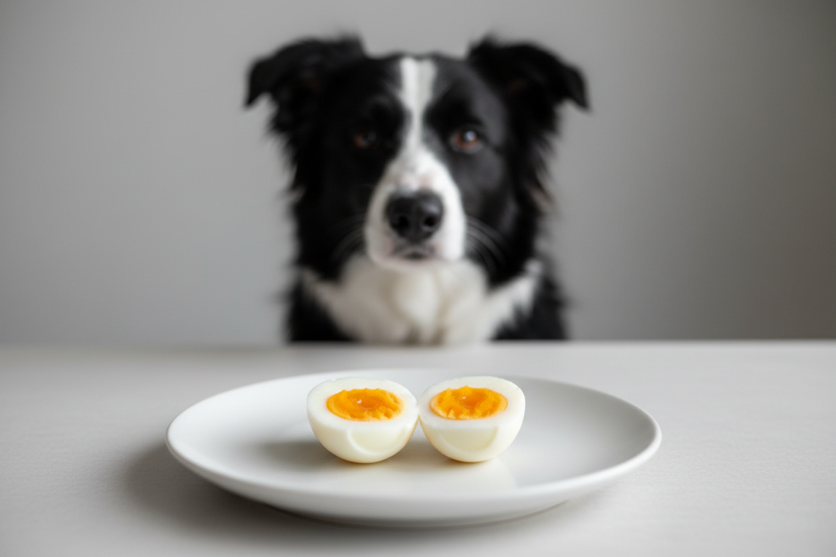 hond mag gekookt ei eten - Woef Woef