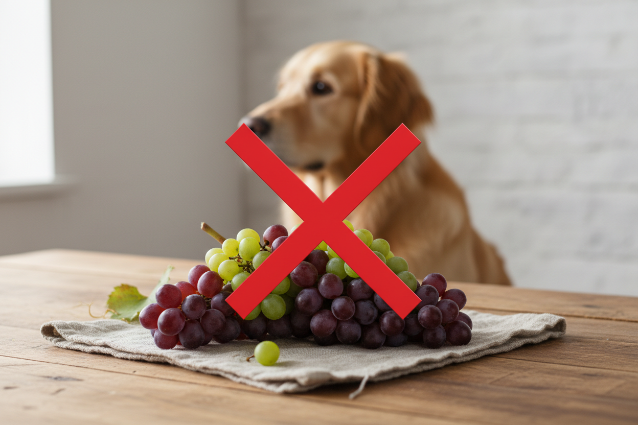 Hond mag geen druiven eten - giftig - Woef Woef Snacks