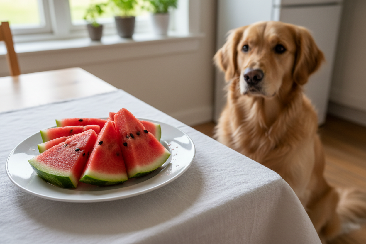 Hond mag watermeloen eten - Woefwoefsnacks
