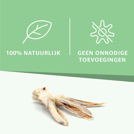 Konijnenoren met vacht - Woefwoefsnacks