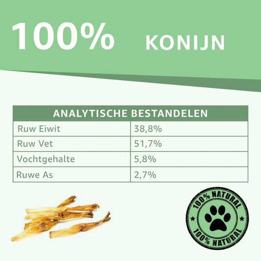 Konijnenoren zonder haar - Woefwoefsnacks