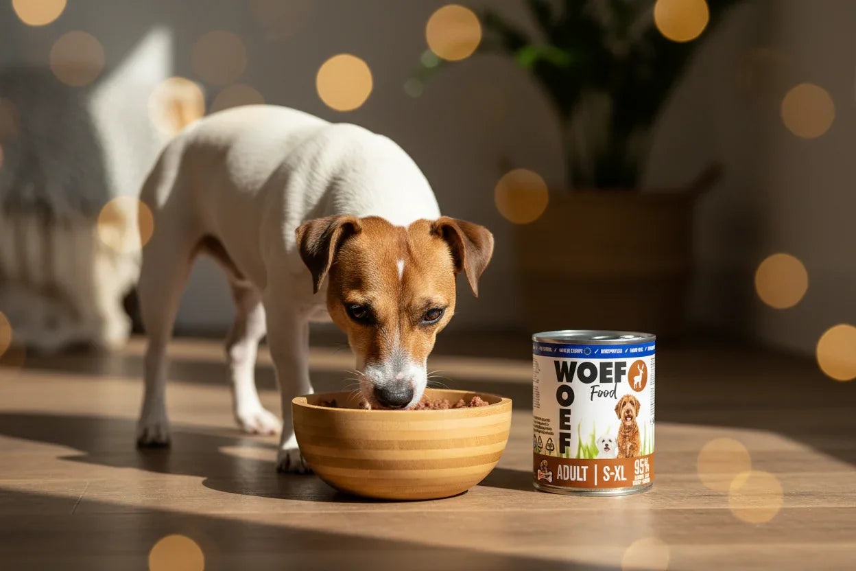 Nat Hondenvoer met Hert 95% – Monoproteïne & Graanvrij - Woefwoefsnacks