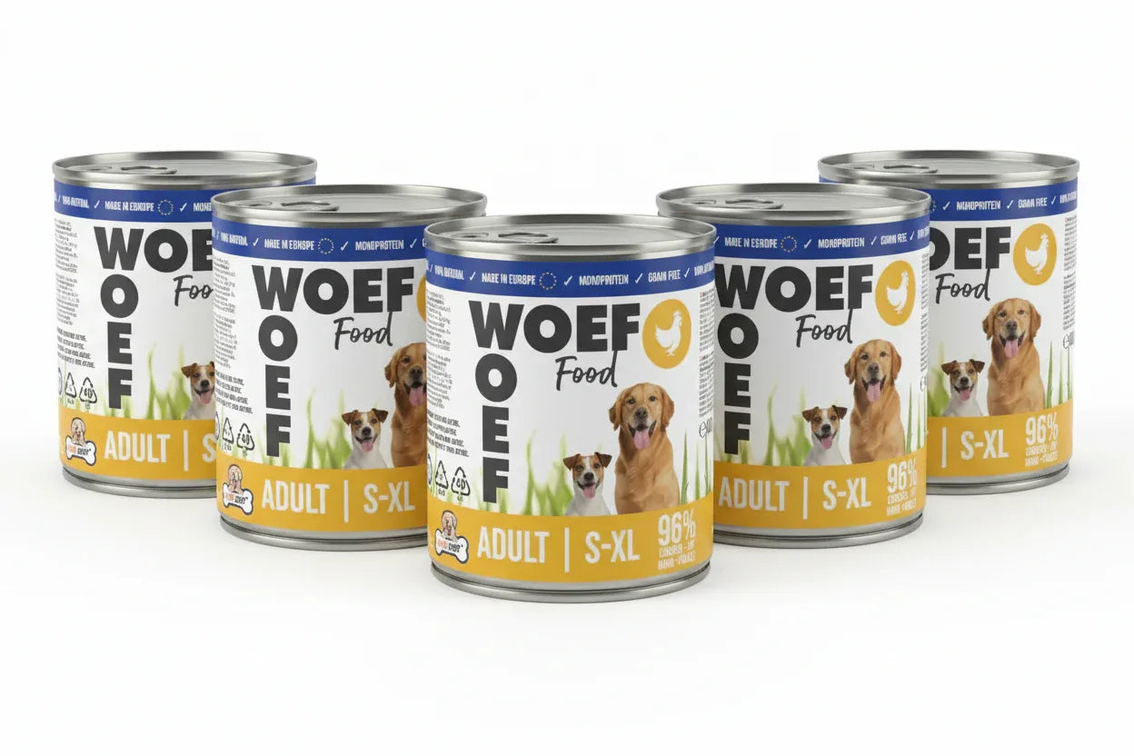 Nat Hondenvoer met Kip 96% - Monoproteïne & Graanvrij - Woefwoefsnacks